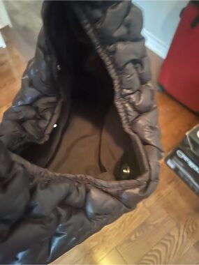 Call It Spring Black Quilted Puffer Tote Bag